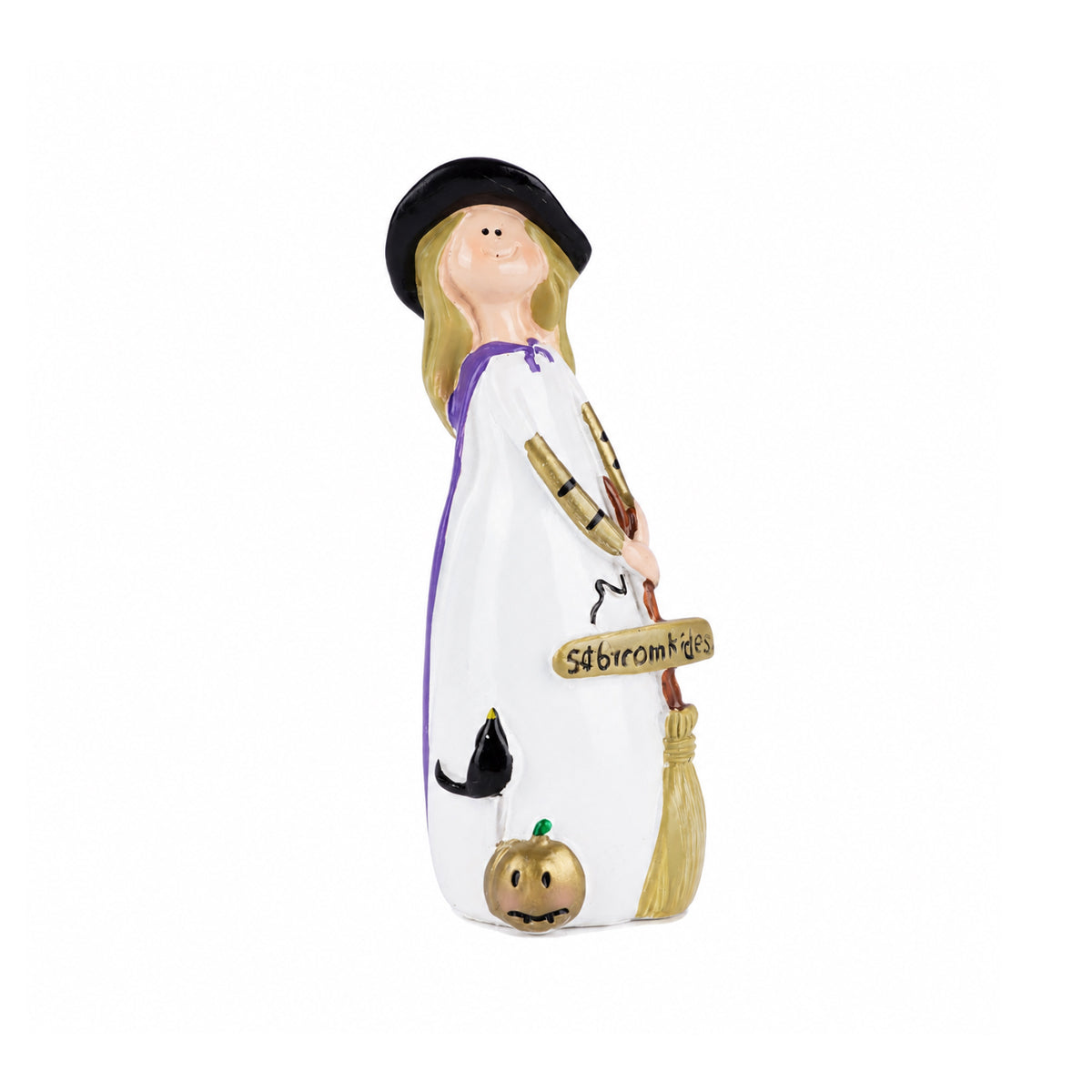 Whimsical Halloween Witch Figurine