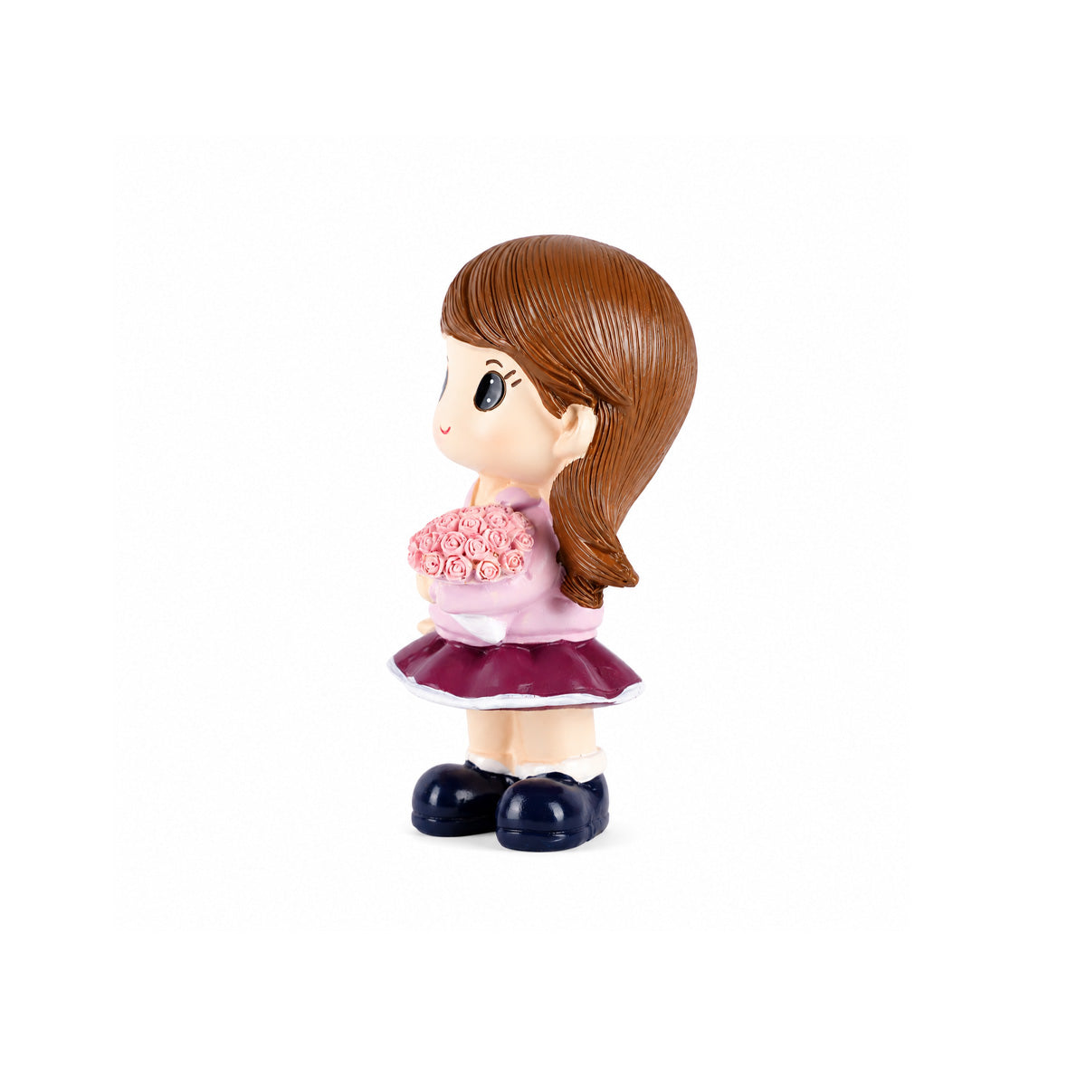 Decorative Couple Figurine Showpiece – Girl with Roses & Boy with “LOVE” Heart