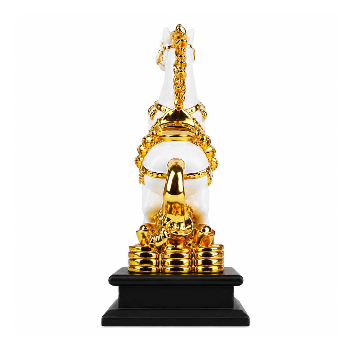 Golden Horse on Ingot Feng Shui Statue | Attract Wealth & Success