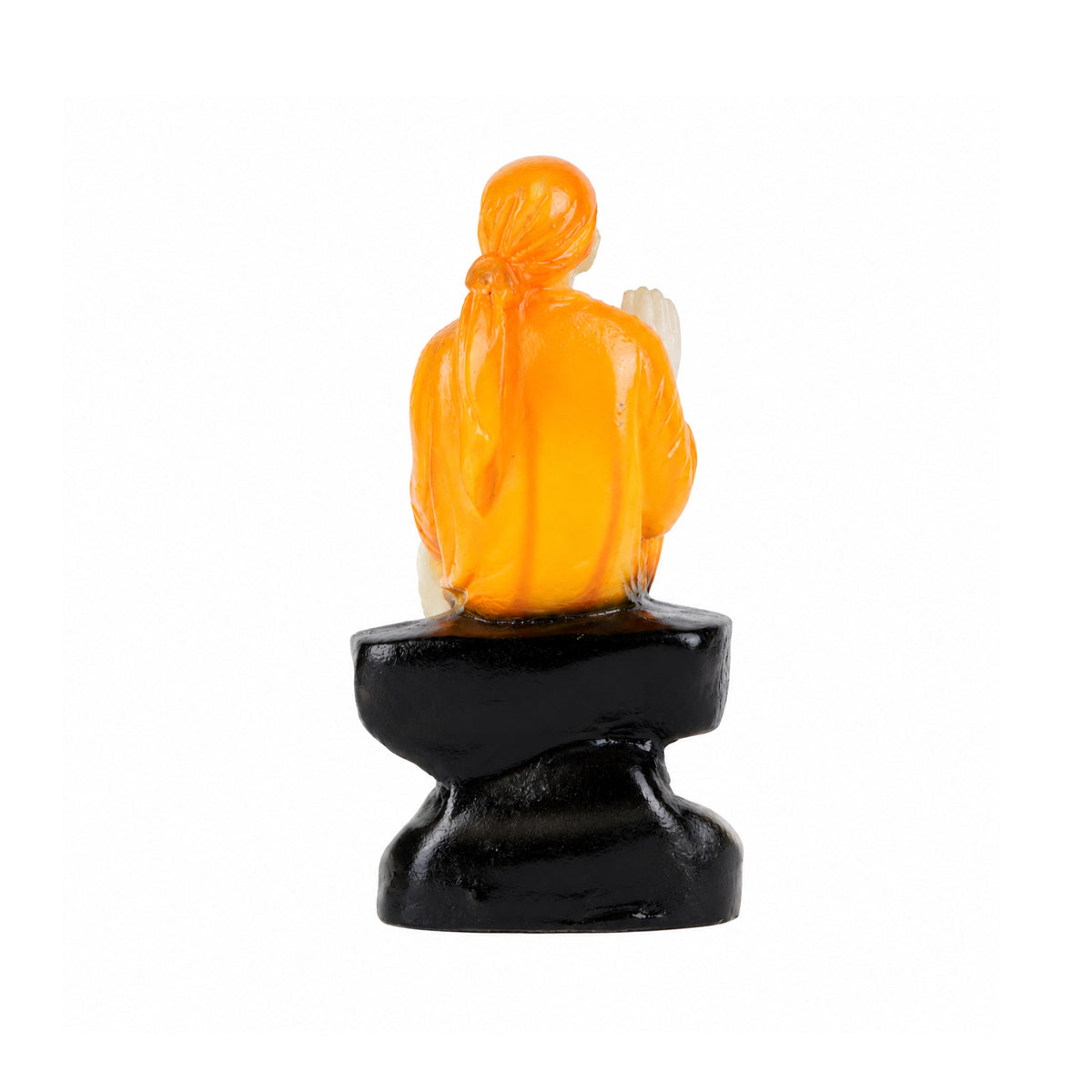 Shirdi Sai Baba Idol Statue – Orange & Gold Polyresin