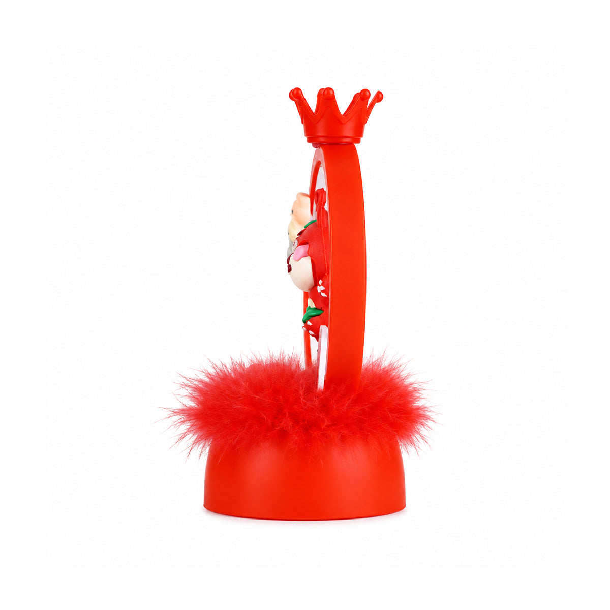 Red Teddy Bear Happy Birthday Decoration with LED Lights