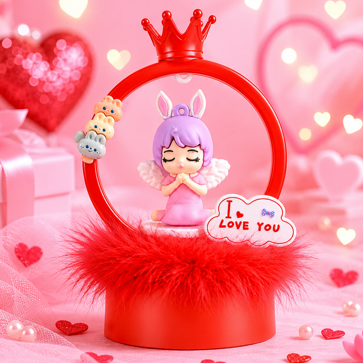 Cute Angel Girl LED I Love You Decoration Showpiece