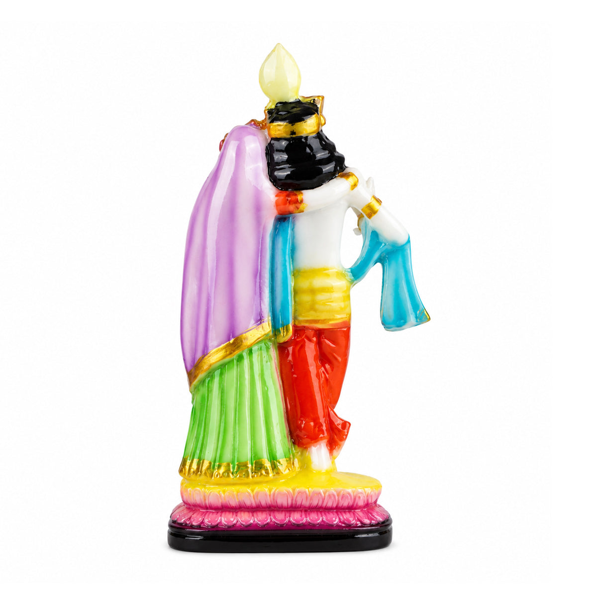 Radha Krishna Idol – Multicolour Polyresin, Matte Finish