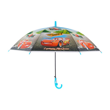 Arav Blue Kids Umbrella — Blue with Whistle Handle (Paw Patrol / Lightning McQueen)