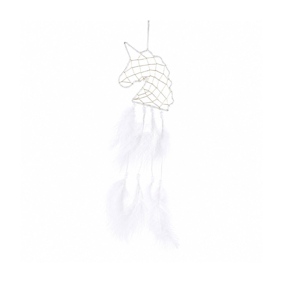 The Writershub White Unicorn Design Handmade Dream Catcher
