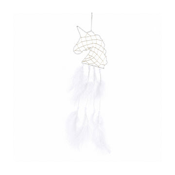 The Writershub White Unicorn Design Handmade Dream Catcher