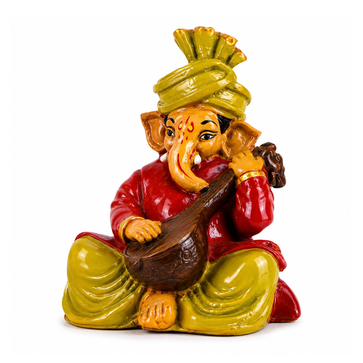 The Writershub Lord Ganesha Playing Veena Idol Decorative Showpiece