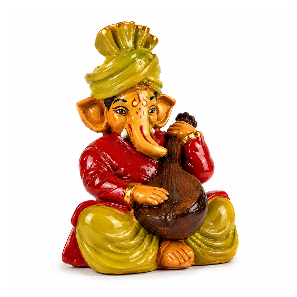 The Writershub Lord Ganesha Playing Veena Idol Decorative Showpiece