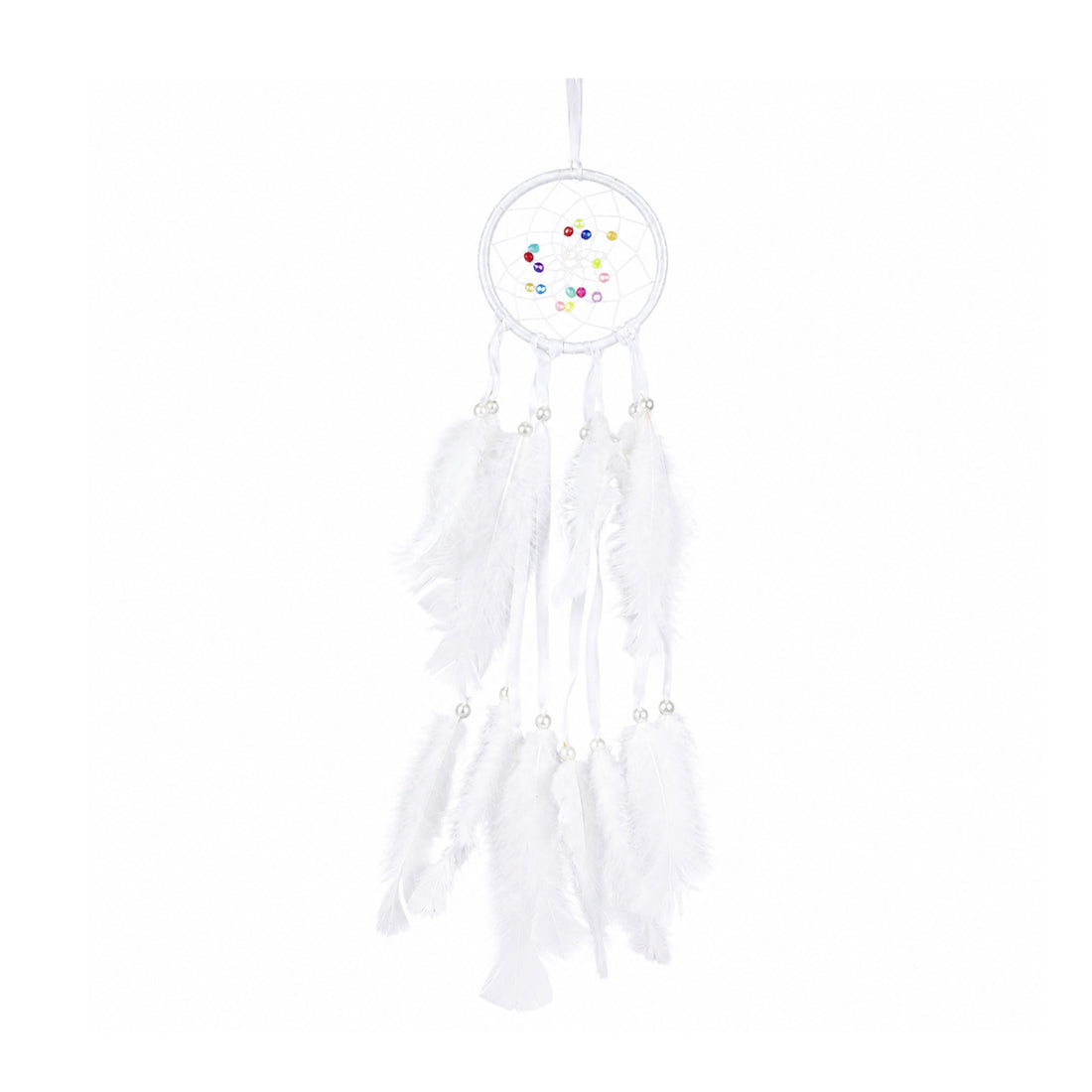 The Writershub Circular Web with Decorative Beads Design Handmade Dream Catcher