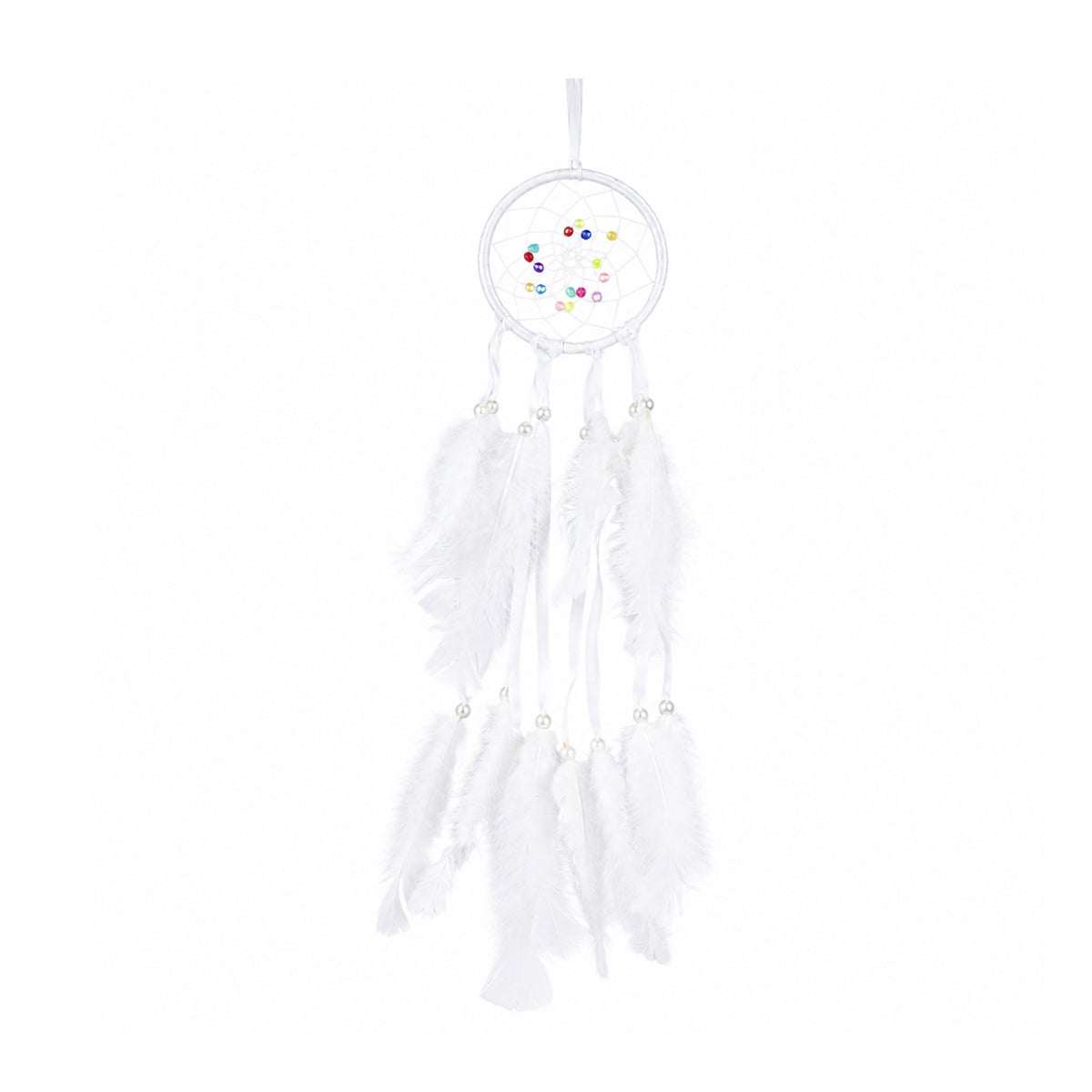 The Writershub Circular Web with Decorative Beads Design Handmade Dream Catcher