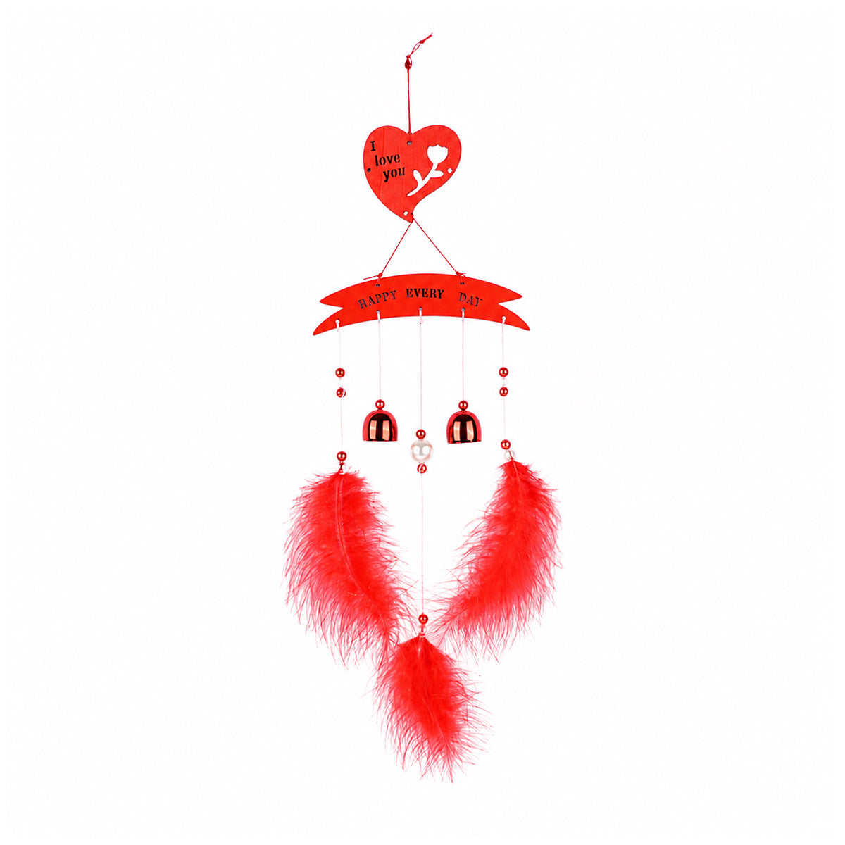 The Writershub Red "Happy Every Day" Handmade Dream Catcher