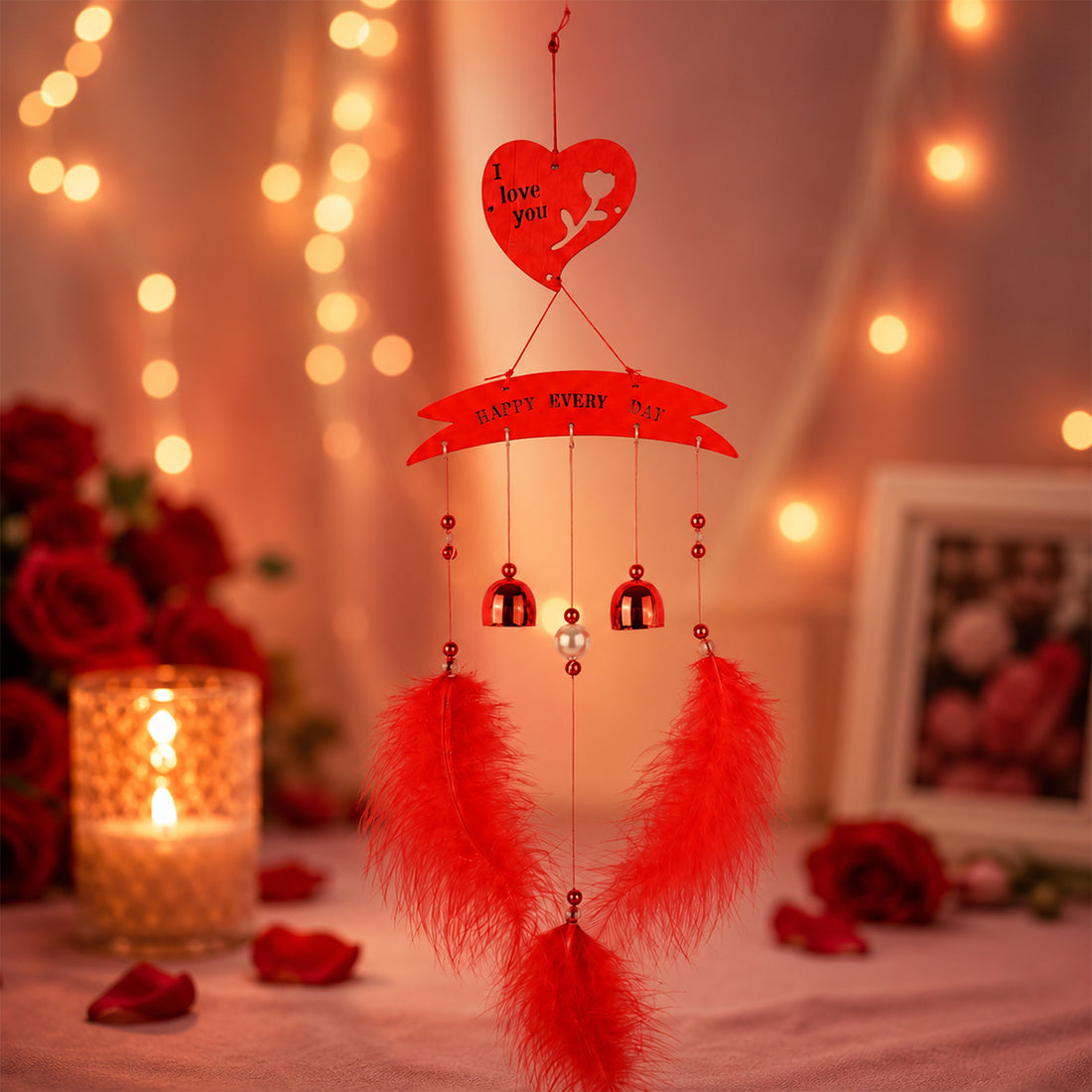 The Writershub Red "Happy Every Day" Handmade Dream Catcher