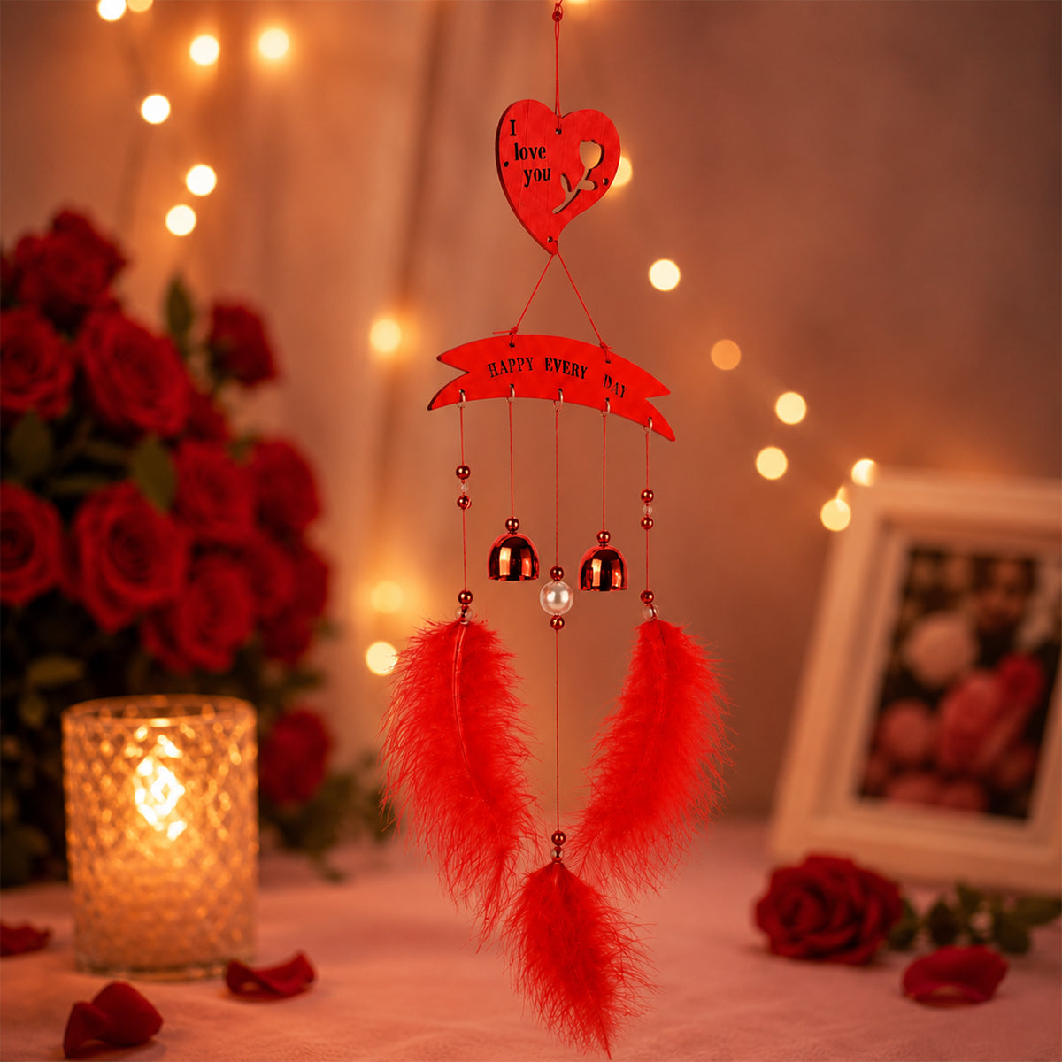 The Writershub Red "Happy Every Day" Handmade Dream Catcher
