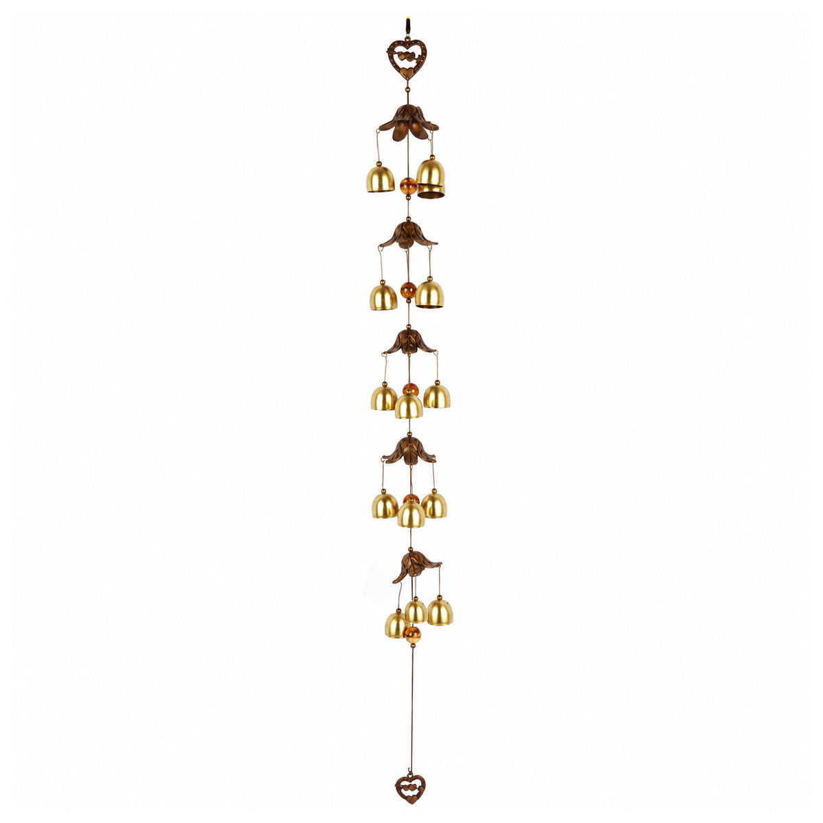 The Writershub Handcrafted Metal Wind Chime — Antique Copper Bronze Finish