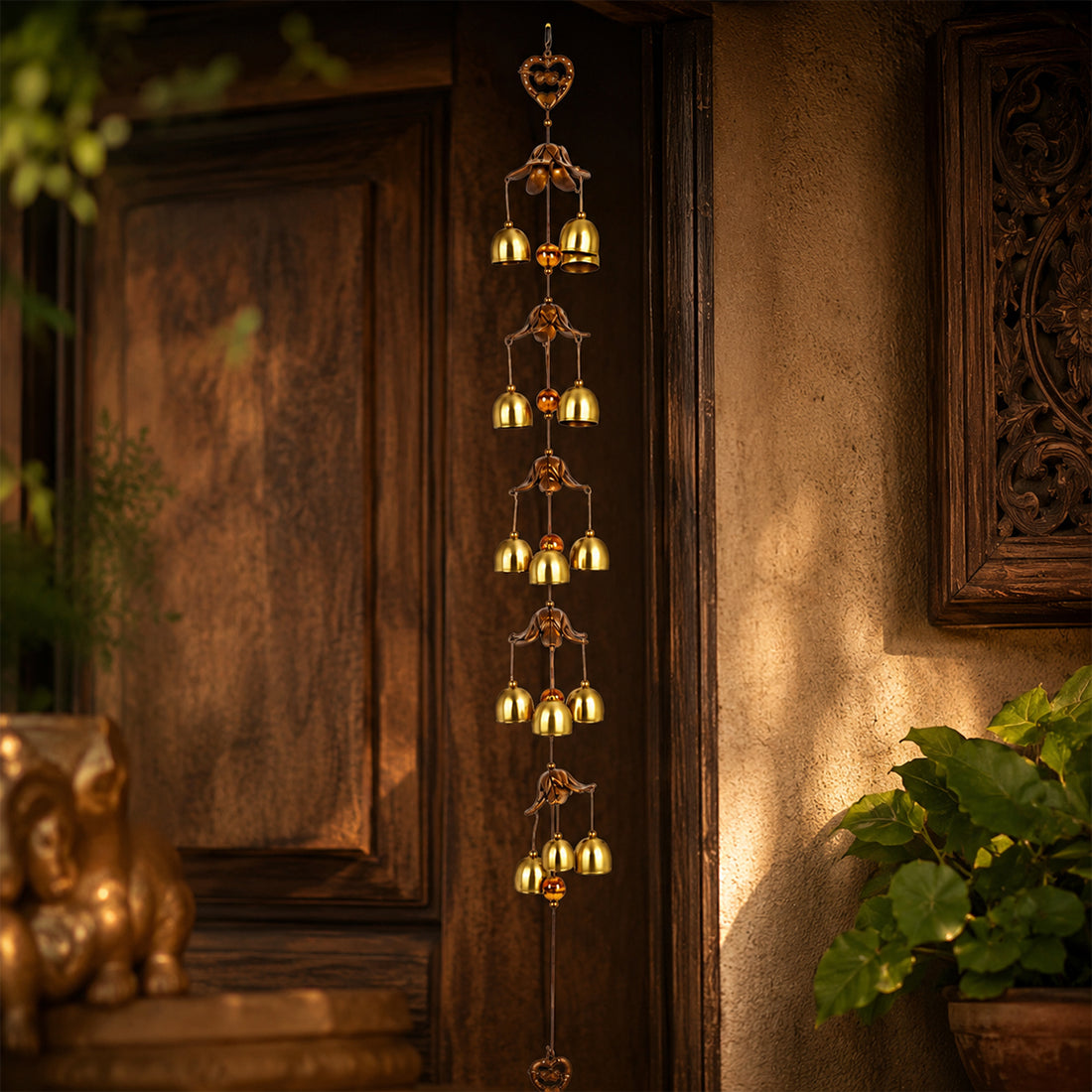 The Writershub Handcrafted Metal Wind Chime — Antique Copper Bronze Finish