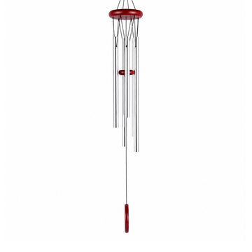 The Writershub Handcrafted Wooden Wind Chime with 4 Metal Pipes