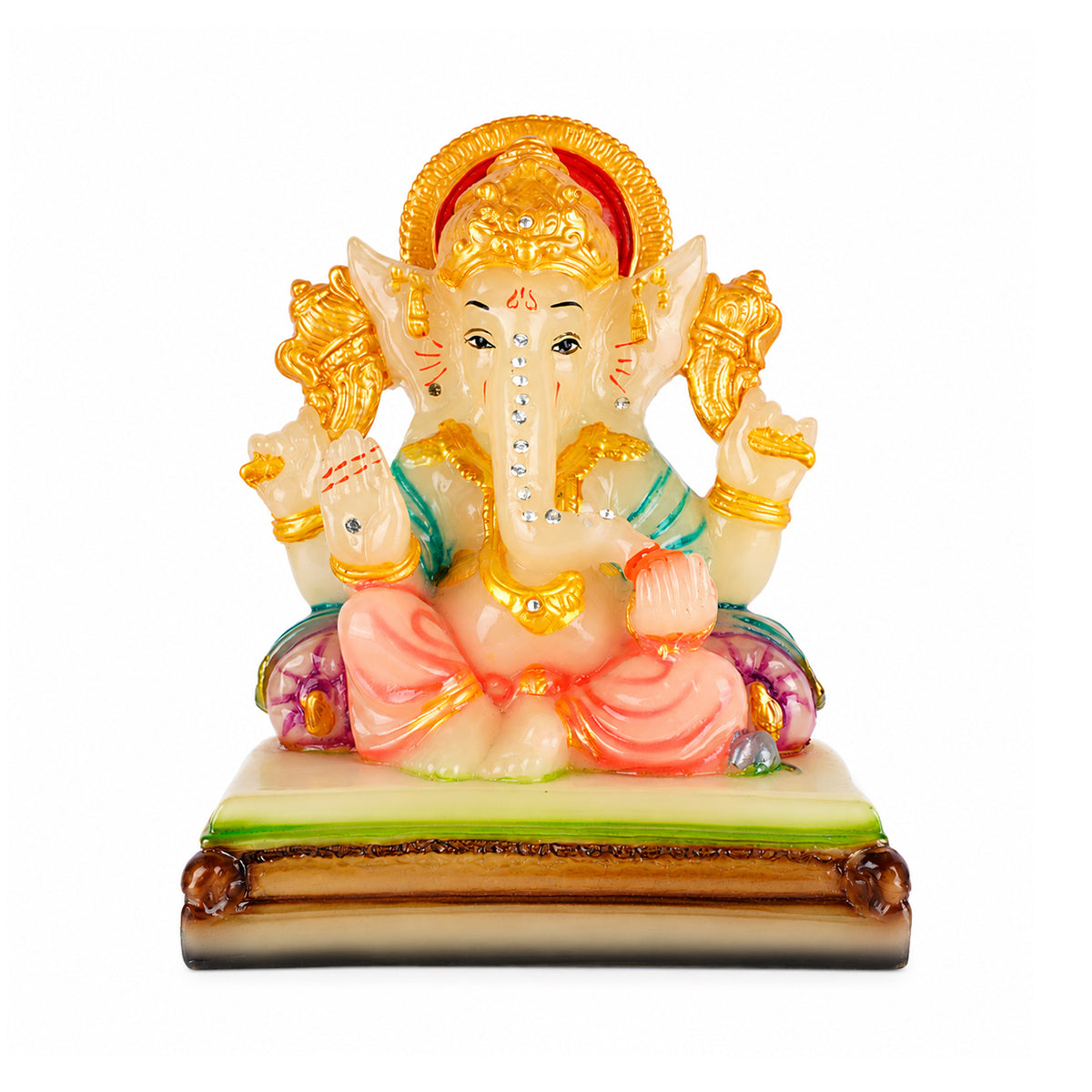 The Writershub Lord Ganesha Decorative Idol | Premium Resin Ganpati Murti Showpiece