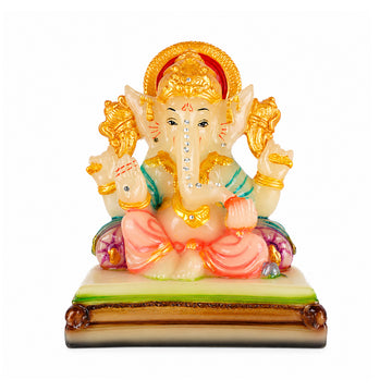 The Writershub Lord Ganesha Decorative Idol | Premium Resin Ganpati Murti Showpiece