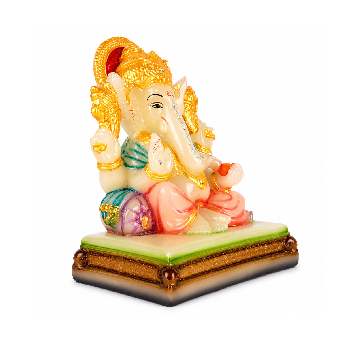 The Writershub Lord Ganesha Decorative Idol | Premium Resin Ganpati Murti Showpiece