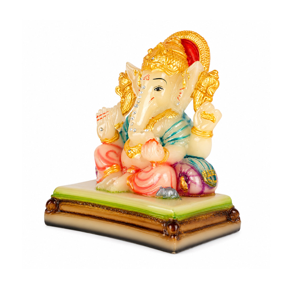 The Writershub Lord Ganesha Decorative Idol | Premium Resin Ganpati Murti Showpiece