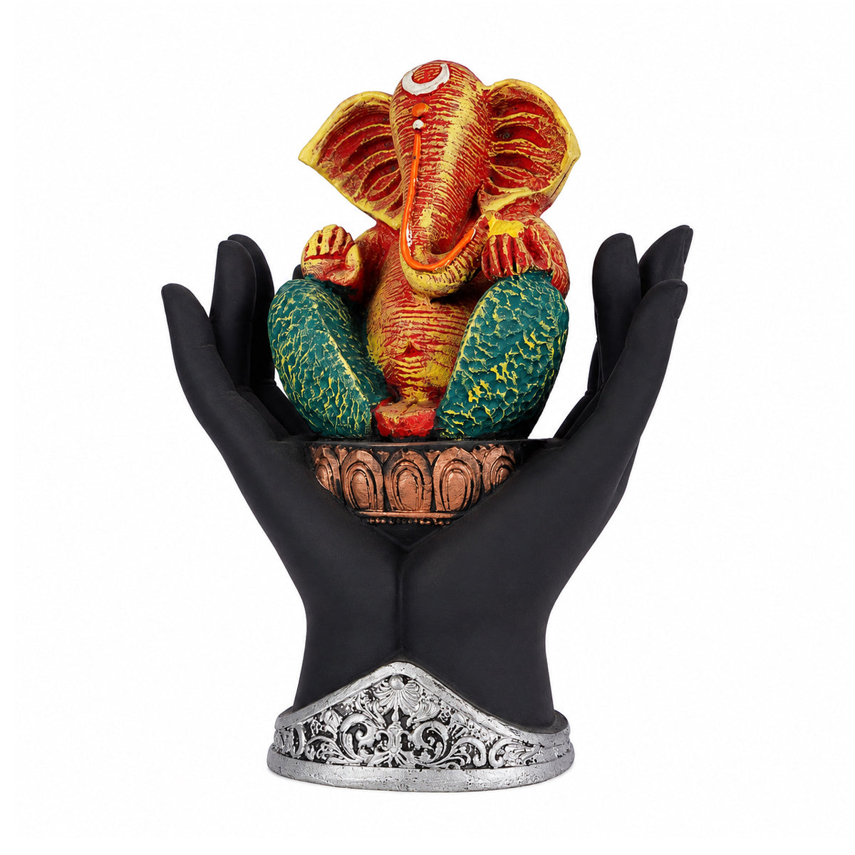 The Writershub Hand Holding Lord Ganesha Idol Showpiece