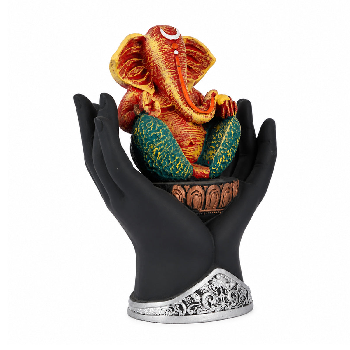 The Writershub Hand Holding Lord Ganesha Idol Showpiece