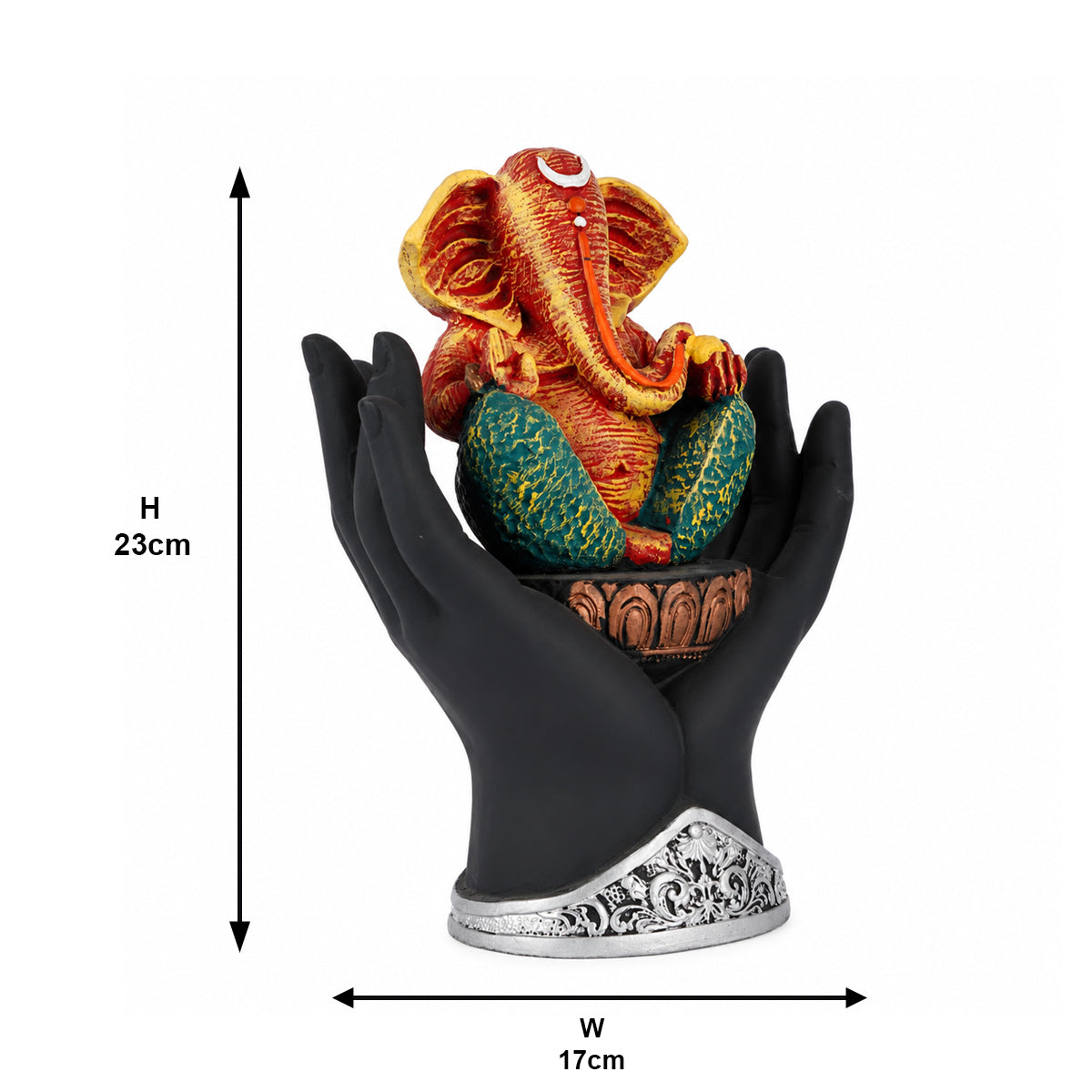 The Writershub Hand Holding Lord Ganesha Idol Showpiece