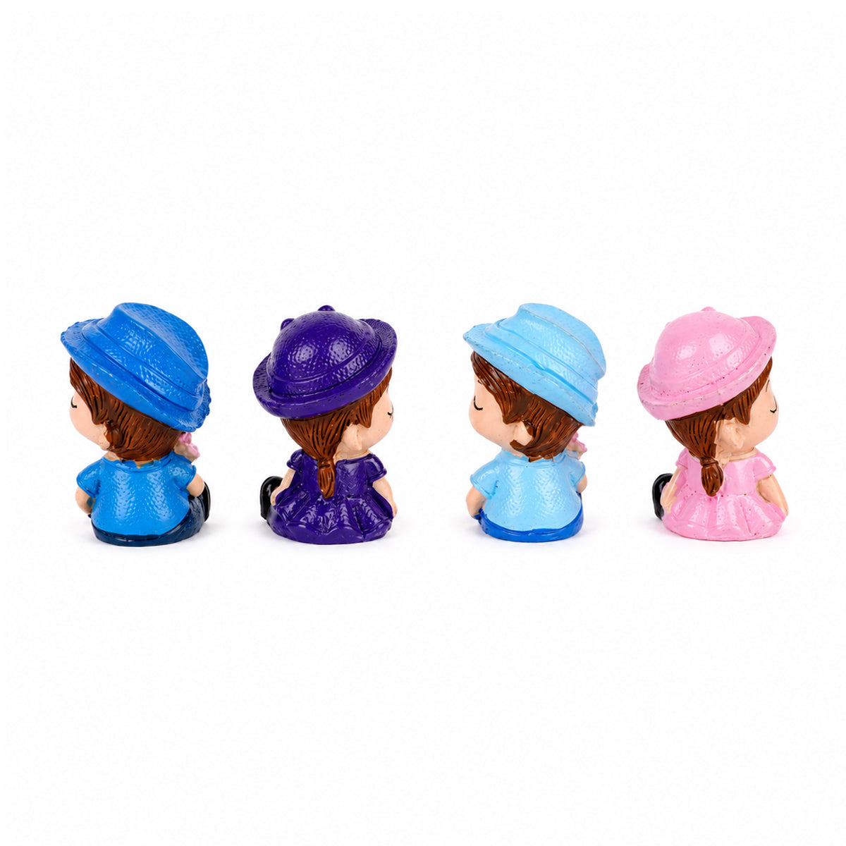 The Writershub Cute Miniature Couple Figurines with Hat