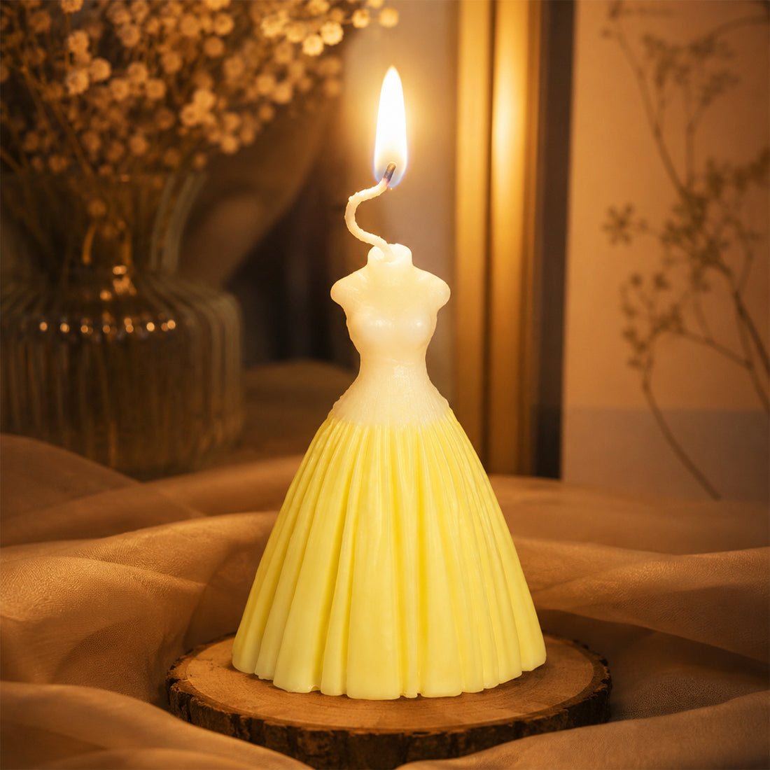 The Writershub Bridal Gown Shaped Scented Candle