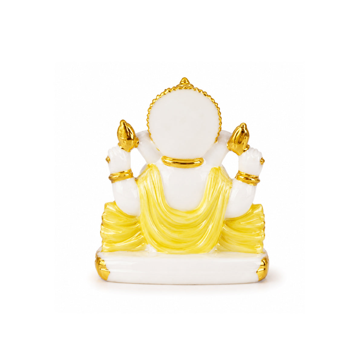 The Writershub Mini Ganesh Murti with Gold Crown Idol