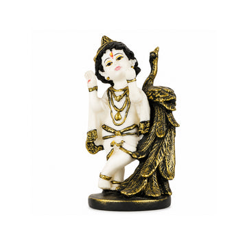Gopal Bal Krishna Statue With Peacock Idol for Home Temple Decor