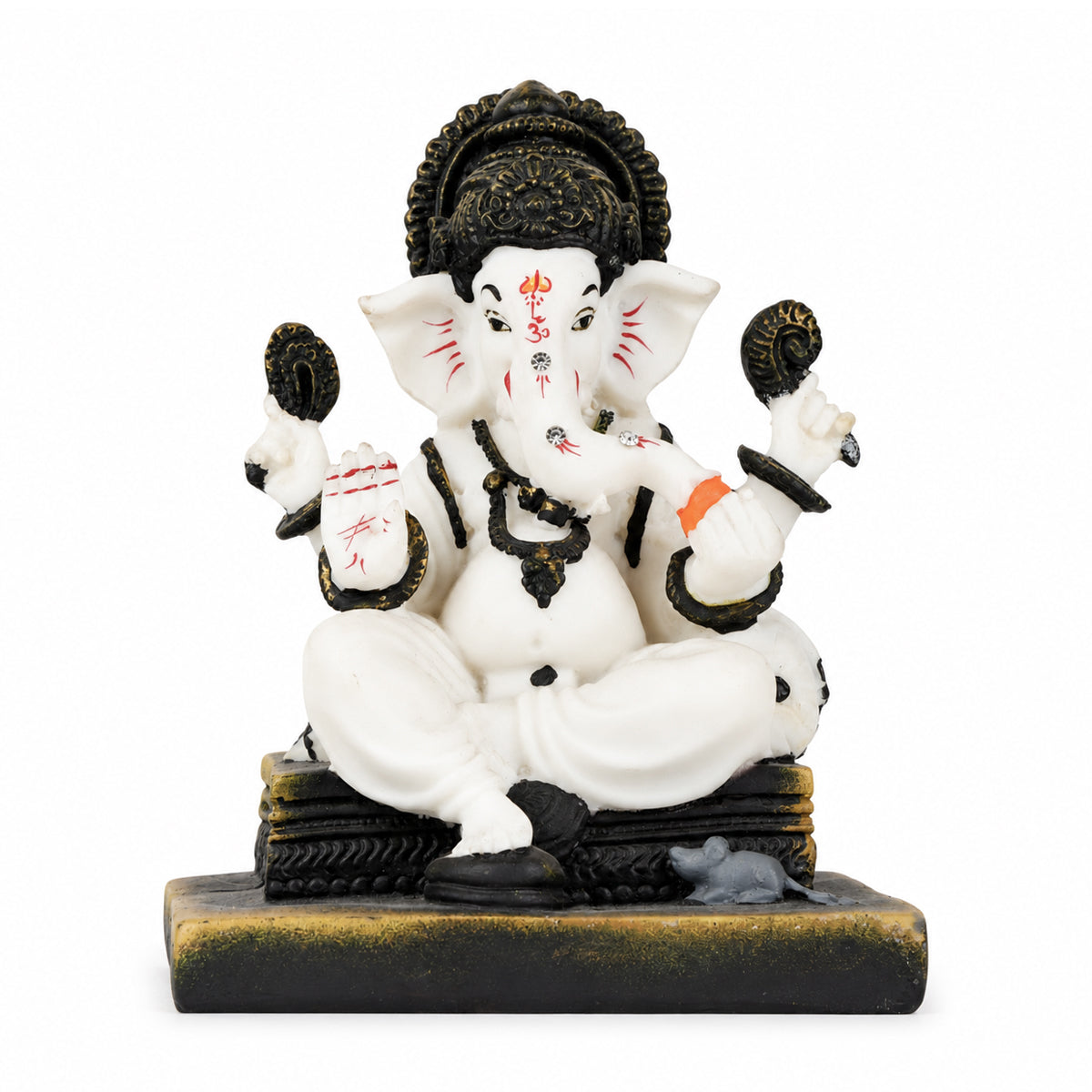 Lord Ganesha Idol With Laddu