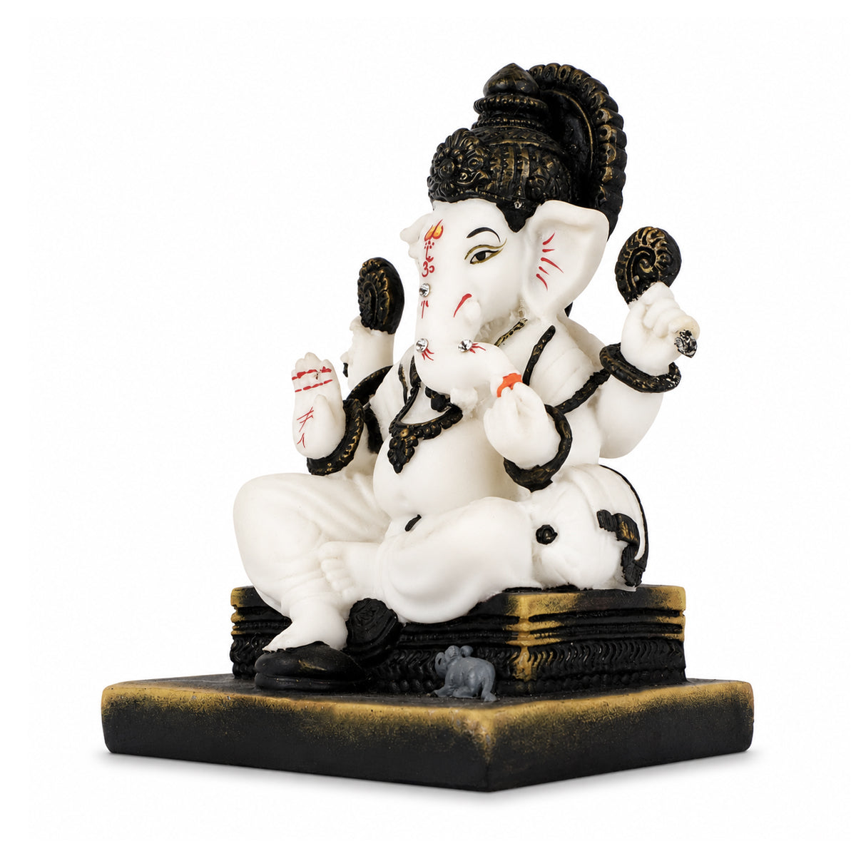 Lord Ganesha Idol With Laddu
