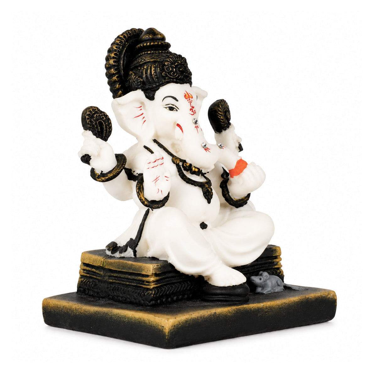 Lord Ganesha Idol With Laddu