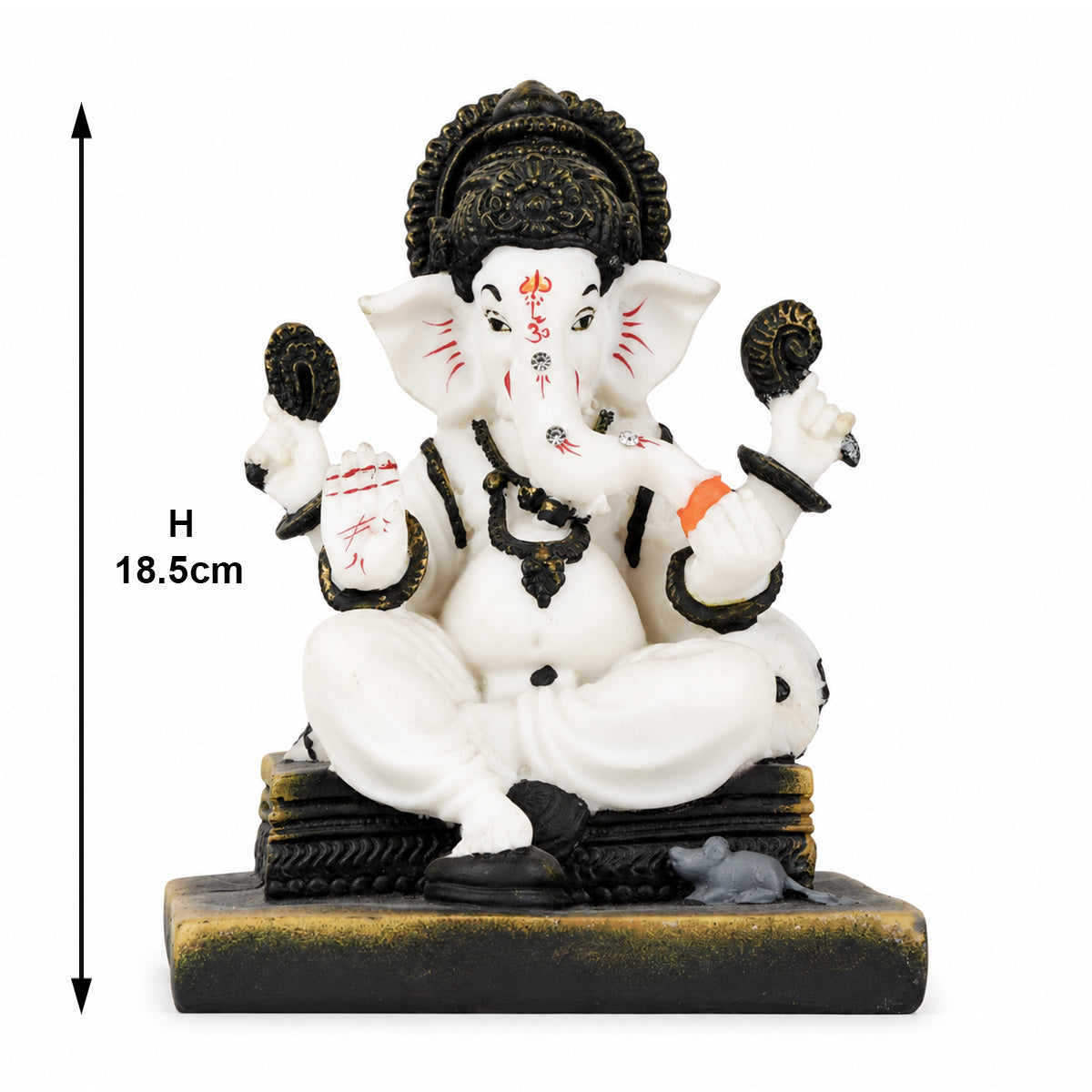 Lord Ganesha Idol With Laddu