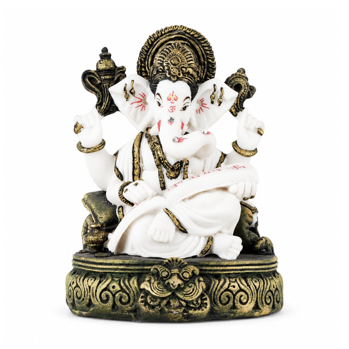Lord Ganesha Reading Book Statue