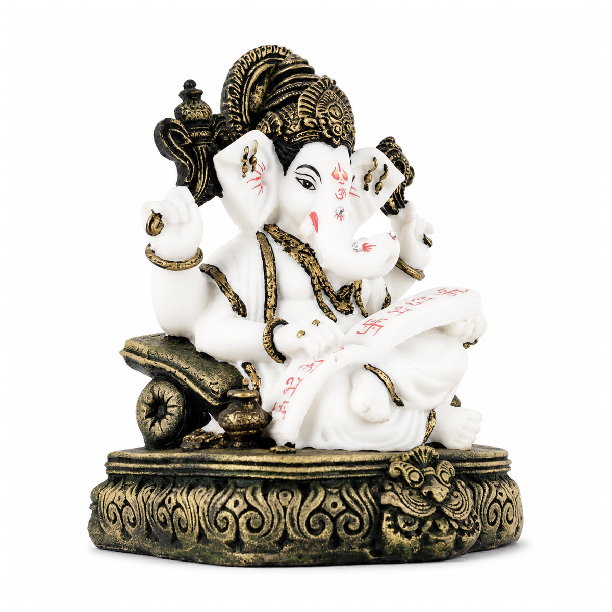 Lord Ganesha Reading Book Statue