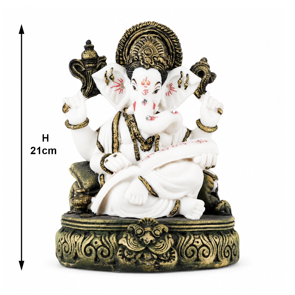 Lord Ganesha Reading Book Statue