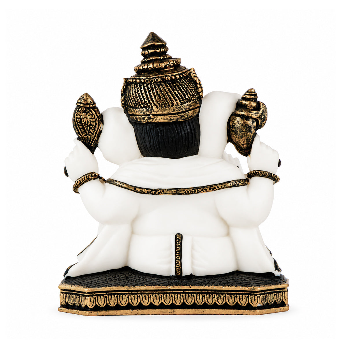 Polyresin Lord Ganesha With White‑Coloured Mouse Idol