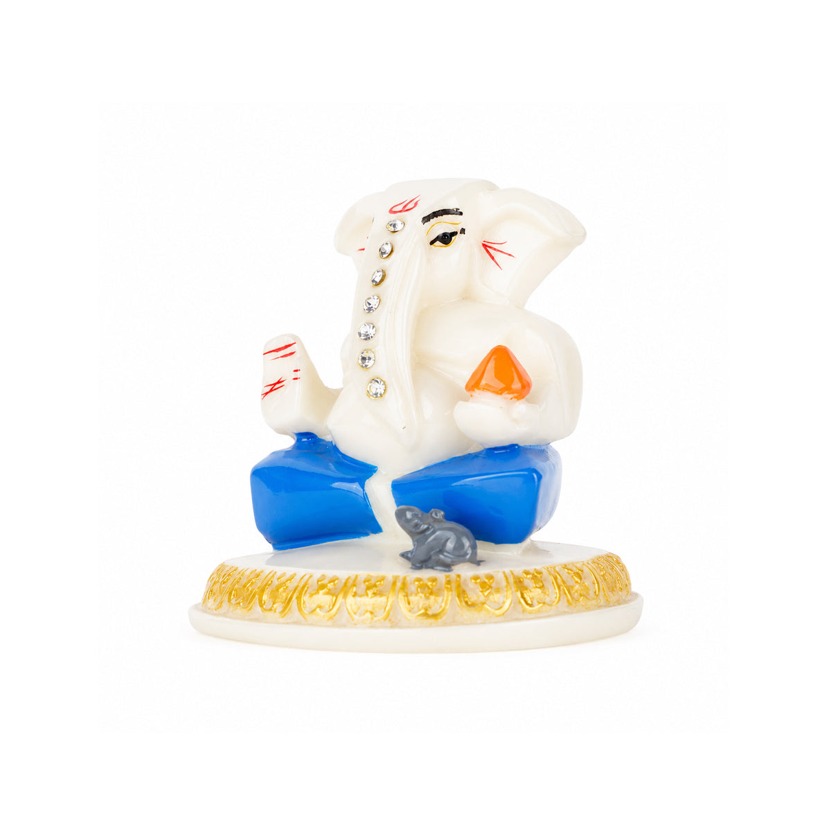 The Writershub Lord Ganesha Idol for Home, Car & Office Décor – 7cm Resin Ganpati Murti
