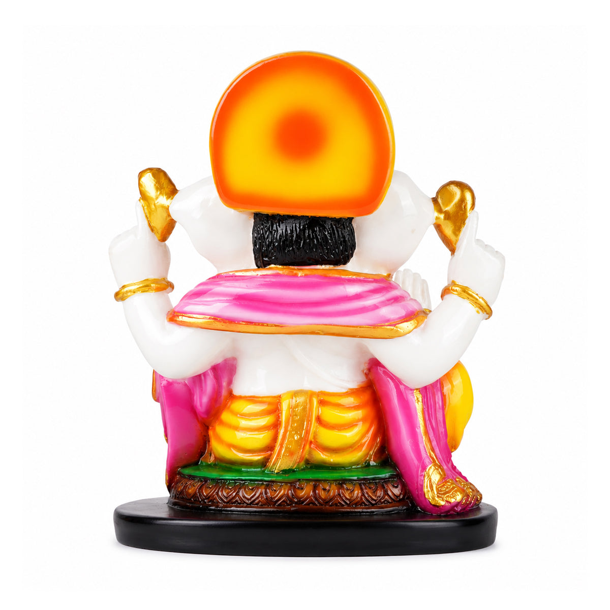 The Writershub Traditional Lord Ganesha Idol for Pooja Room – 17.5cm Resin Ganpati Murti