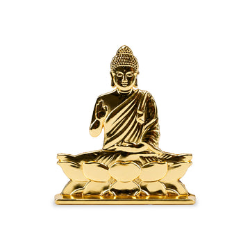 SCO Golden Lord Buddha Idol - 6cm Resin Statue for Meditation & Home Decor