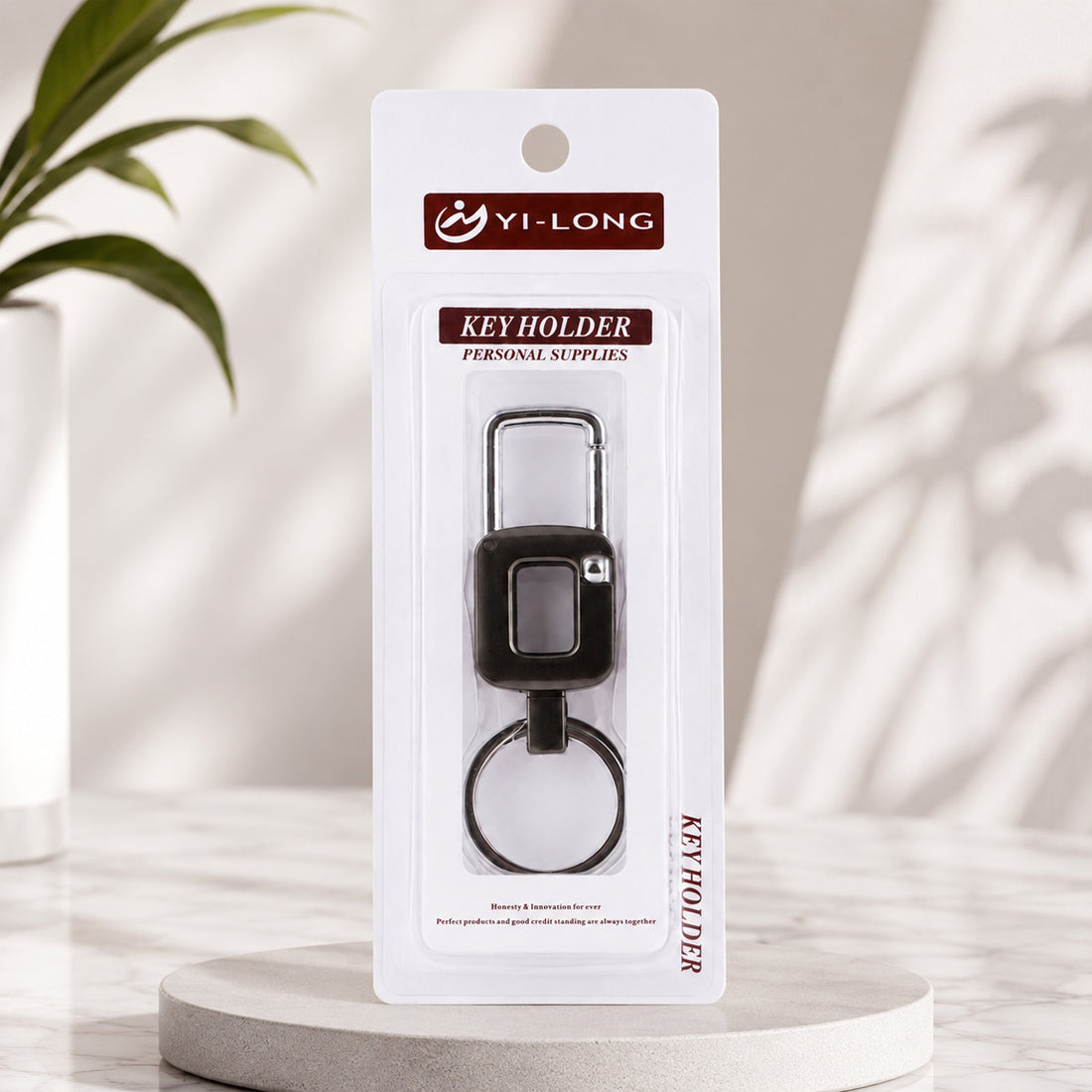 MYI‑LONG Silver Metal Key Holder – Compact & Durable Key Organizer