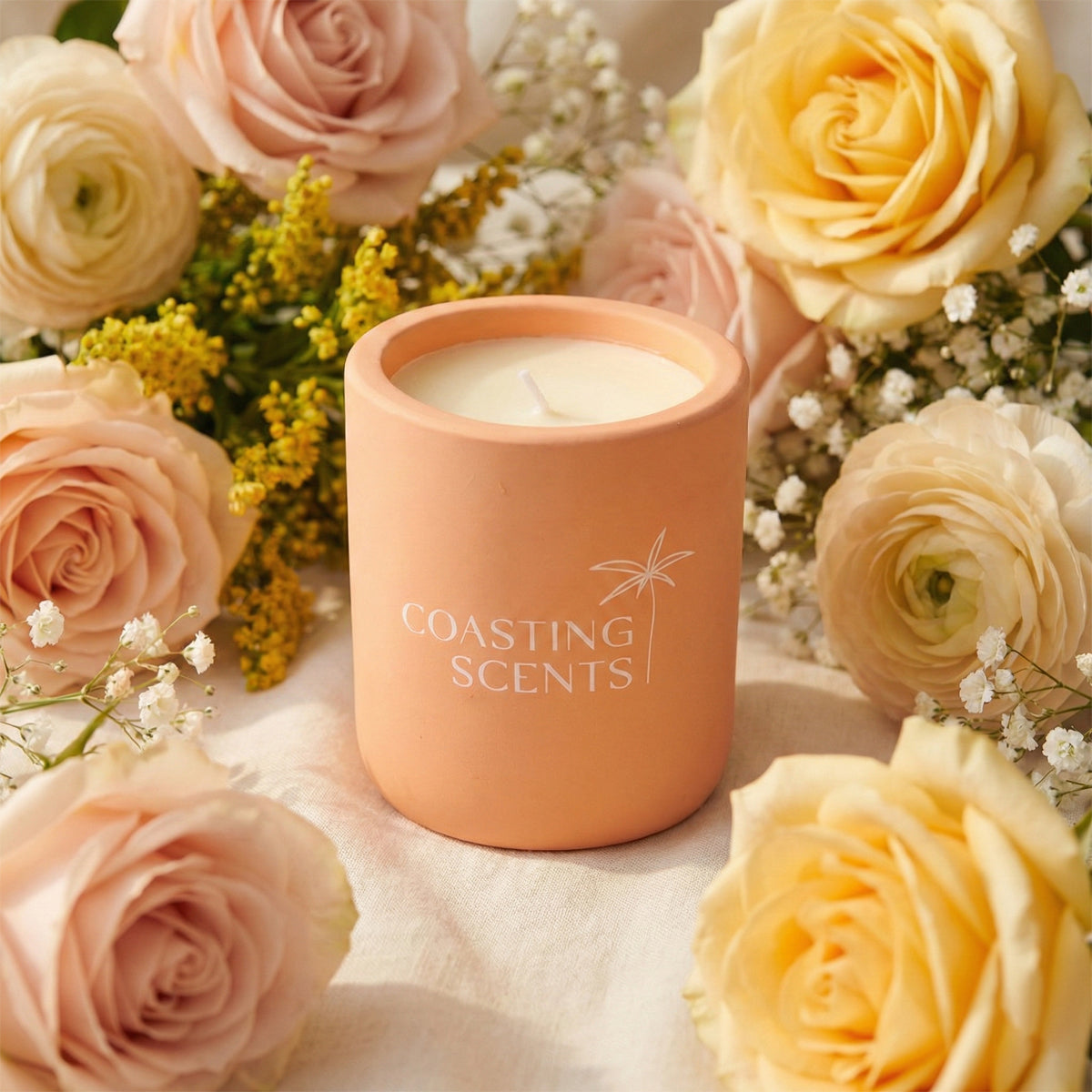The Writershub Premium Soy Wax Jar Candle – Ceramic Orange