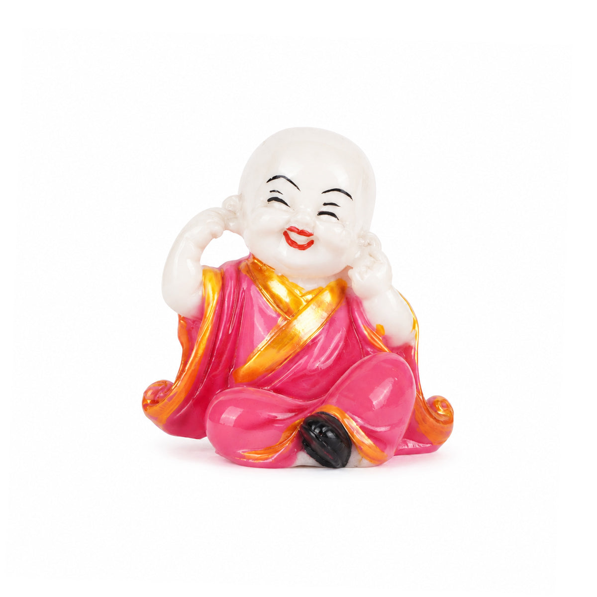 Hear No Evil, See No Evil, Speak No Evil Three Wise Monk Showpiece Set – Pink