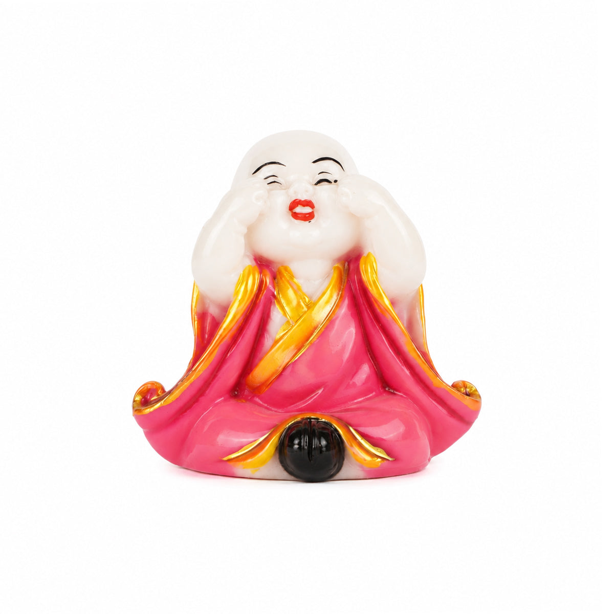 Hear No Evil, See No Evil, Speak No Evil Three Wise Monk Showpiece Set – Pink