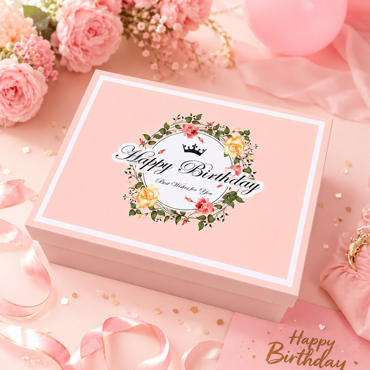 60th Birthday Gift Hamper – Pink Marble Mug, Spa & Self-Care Set