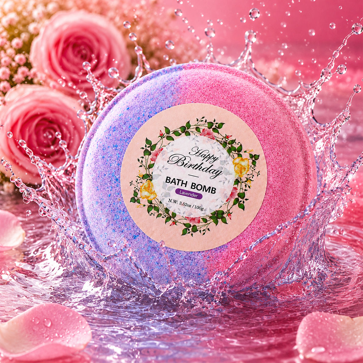60th Birthday Gift Hamper – Pink Marble Mug, Spa & Self-Care Set