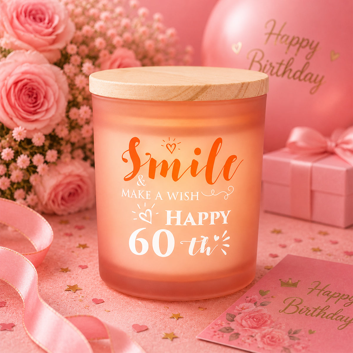 60th Birthday Gift Hamper – Pink Marble Mug, Spa & Self-Care Set