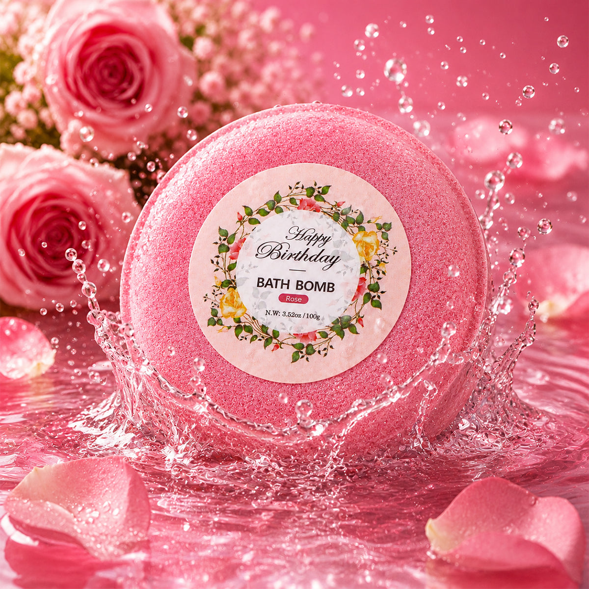 60th Birthday Gift Hamper – Pink Marble Mug, Spa & Self-Care Set
